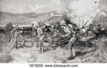The Battle Of Colenso, Natal, South Africa During The Second Boear War. Queen's Royal West Surrey Regiment Leading The Central Attack. From The Book South Africa And The Transvaal War By Louis Creswicke, Published 1900 View Large Photo Image Stock Photo - The Battle Of Colenso, Natal, South Africa During The Second Boear War. Queen's Royal West Surrey Regiment Leading The Central Attack. From The Book South Africa And The Transvaal War By Louis Creswicke, Published 1900. Fotosearch