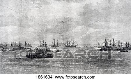 Picture - The Battle Of Escombrera Murcia Province Spain During 3Rd Carlist War From Illustrated London News November 1 1873. Fotosearch