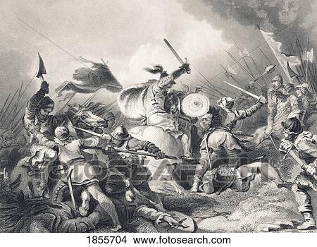The Battle Of Hastings 1066 From The National And Domestic History Of England By William Aubrey Published London Circa 1890 View Large Photo Image Picture - The Battle Of Hastings 1066 From The National And Domestic History Of England By William Aubrey Published London Circa 1890. Fotosearch