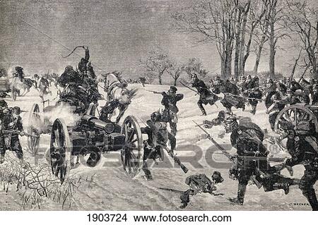 Picture - The Battle Of Le Mans, 10 - 12 January, 1871. Prussian Victory During The Franco-Prussian War. From Die Gartenlaube, Published 1905.. Fotosearch
