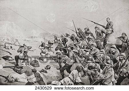 Stock Photo - The Battle of Tel el-Kebir or el-Tal el-Kebir, Egypt, September 13, 1882. From Edward VII His Life and Times, published 1910.. Fotosearch