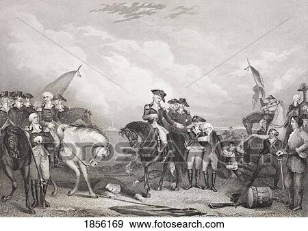 Stock Photo - The Battle Of Trenton 1776. From The Book Gallery Of Historical Portraits Published C. 1880.. Fotosearch