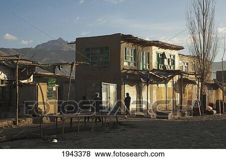 The Bazaar In Bamiyan In The Early Morning, Bamian Province, Afghanistan View Large Photo Image Stock Photo - The Bazaar In Bamiyan In The Early Morning, Bamian Province, Afghanistan. Fotosearch