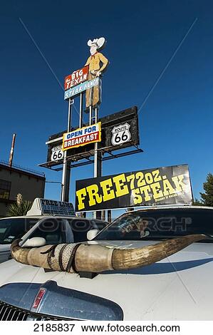 Stock Photo - The Big Texan Steak Ranch Restaurant, Amarillo, Texas, Usa. Fotosearch