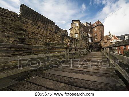 Stock Photography - The Black Gate, A Building At The Archeological Site The Castle; Newcastle Upon Tyne, Tyne And Wear, England. Fotosearch
