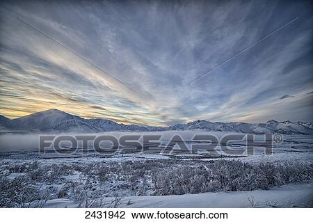 Stock Image - The Blackstone Valley along the Dempster Highway; Yukon, Canada. Fotosearch