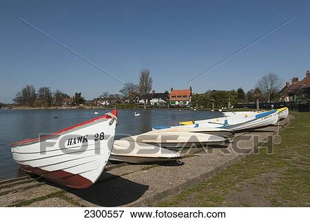 Stock Photo - The Boating Lake At Thorpeness, Suffolk, Uk. Fotosearch