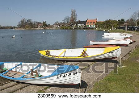 Stock Photo - The Boating Lake At Thorpeness, Suffolk, Uk. Fotosearch