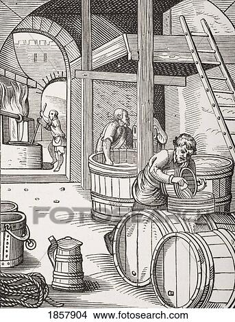 The Brewer. 19Th Century Copy Of Picture Designed And Engraved In 16Th Century By Jost Amman View Large Photo Image Picture - The Brewer. 19Th Century Copy Of Picture Designed And Engraved In 16Th Century By Jost Amman. Fotosearch