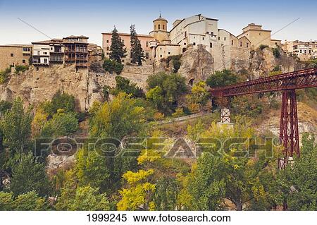 The Bridge Of Saint Paul Crossing The Huecar Ravine And The Hanging Houses Which Now House The Museum Of Spanish Abstract Art; Cuenca Cuenca Province Castilla-La Mancha Spain View Large Photo Image Stock Photography - The Bridge Of Saint Paul Crossing The Huecar Ravine And The Hanging Houses Which Now House The Museum Of Spanish Abstract Art; Cuenca Cuenca Province Castilla-La Mancha Spain. Fotosearch