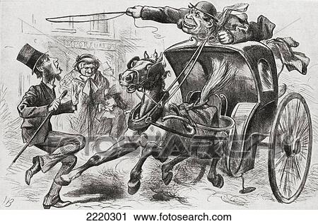 Stock Image - The Cab Fiend Of London. A 19Th Century Hansom Cab Driver. From The Streets Of London Through The Centuries.. Fotosearch