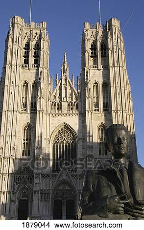Picture - The Cathedral Of St Michel Et Gudule. Fotosearch