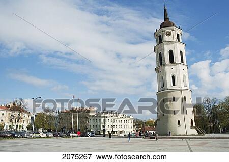 The Cathedral's Bell Tower, Vilnius, Lithuania View Large Photo Image Stock Photo - The Cathedral's Bell Tower, Vilnius, Lithuania. Fotosearch