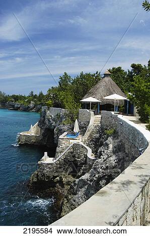 Picture - The Caves, Negril, Jamaica.. Fotosearch