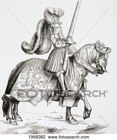 Stock Image - The Champion Of The Tournament. After An Engraving By Burgmayer, After A Drawing By Albrecht D. Fotosearch