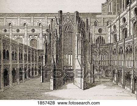 The Chapter House, Old St. Paul's Cathedral, London, England. After The Engraving By Hollar View Large Photo Image Stock Photo - The Chapter House, Old St. Paul's Cathedral, London, England. After The Engraving By Hollar. Fotosearch