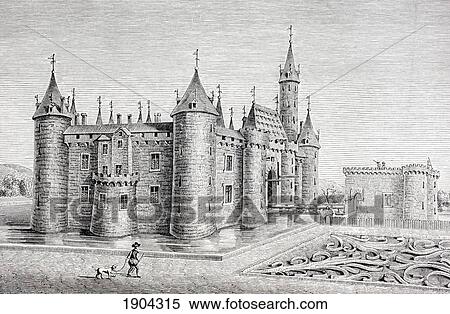 The Chateau Of Rambouillet, France, Built In The 14Th Century. After An 18Th Century Engraving. From Les Artes Au Moyen Age, Published Paris 1873. View Large Photo Image Stock Photography - The Chateau Of Rambouillet, France, Built In The 14Th Century. After An 18Th Century Engraving. From Les Artes Au Moyen Age, Published Paris 1873.. Fotosearch