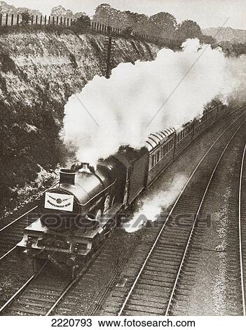 Stock Image - The Cheltenham Flyer Aka The Cheltenham Spa Express Train In 1931. From The Story Of 25 Eventful Years In Pictures, Published 1935.. Fotosearch