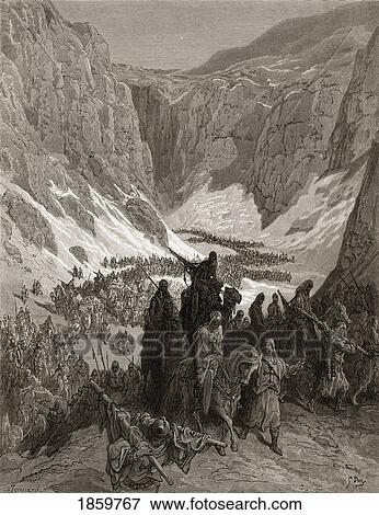 Stock Photo - The Christian Army In The Mountains Of Judea. Fotosearch