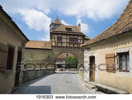 Stock Image - The City Wall, Cobbled Streets. Fotosearch