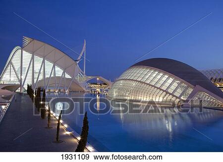 The Ciudad De Las Artes Y Las Ciencias (City Of Arts And Sciences) At Dusk, Valencia, Spain, Europe; The Ciudad De Las Artes Y Las Ciencias (City Of Arts And Sciences) At Dusk, Valencia, Spain, Europe View Large Photo Image Stock Photo - The Ciudad De Las Artes Y Las Ciencias (City Of Arts And Sciences) At Dusk, Valencia, Spain, Europe; The Ciudad De Las Artes Y Las Ciencias (City Of Arts And Sciences) At Dusk, Valencia, Spain, Europe. Fotosearch