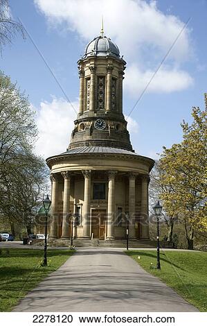 Stock Image - The Congregational Church in Saltaire; Bradford, West Yorkshire, England. Fotosearch