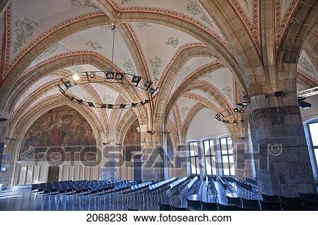 Stock Photo - The Coronation Hall In The Palace Of Charlemagne; Aachen North Rhine-Westphalia Germany. Fotosearch