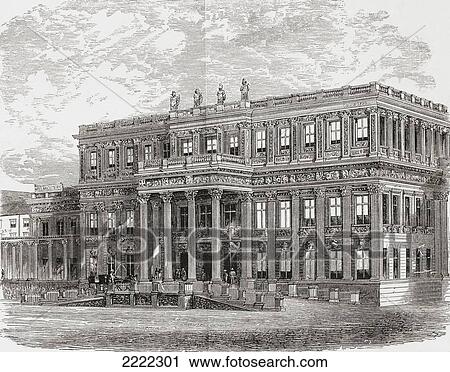 Stock Image - The Crown Prince Palace Aka Kronprinzenpalais, Berlin, Germany In The 19Th Century. From Pictures From The German Fatherland Published C. 1880.. Fotosearch