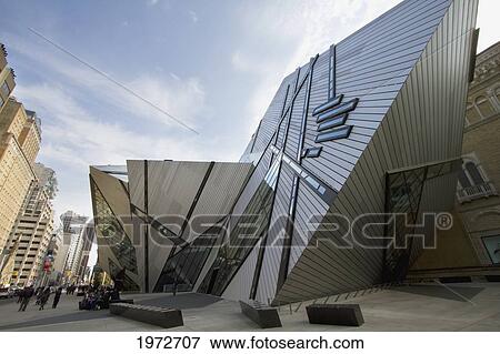 Stock Photo - The Crystal, New Entrance Of The Royal Ontario Museum, Designed By Daniel Libeskind, Toronto, Ontario, Canada. Fotosearch