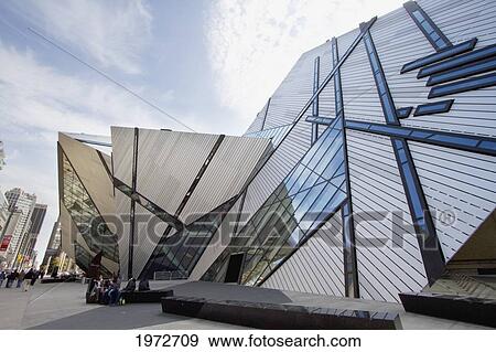 Stock Photo - The Crystal, New Entrance Of The Royal Ontario Museum, Designed By Daniel Libeskind, Toronto, Ontario, Canada. Fotosearch