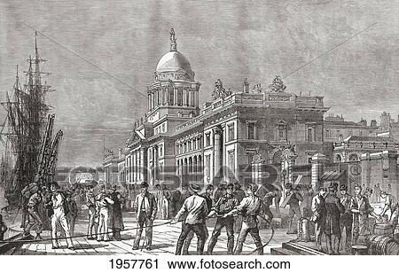 The Custom House, Dublin, Ireland In The Late 19Th Century. From Our Own Country Published 1898. View Large Photo Image Stock Image - The Custom House, Dublin, Ireland In The Late 19Th Century. From Our Own Country Published 1898.. Fotosearch