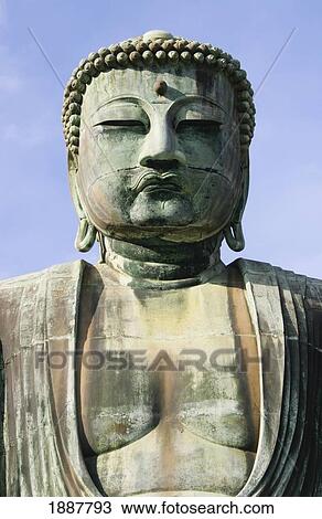 Stock Image - The Daibutsu Or Great Buddha, Close Up. Fotosearch