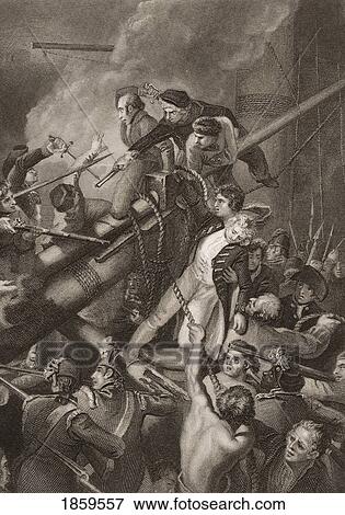 The Death Of Captain Faulknor. Engraved By J. Rogers After Stothard. From England's Battles By Sea And Land By Lieut Col Williams, The London Printing And Publishing Company Circa 1890S View Large Photo Image Stock Photo - The Death Of Captain Faulknor. Engraved By J. Rogers After Stothard. From England's Battles By Sea And Land By Lieut Col Williams, The London Printing And Publishing Company Circa 1890S. Fotosearch
