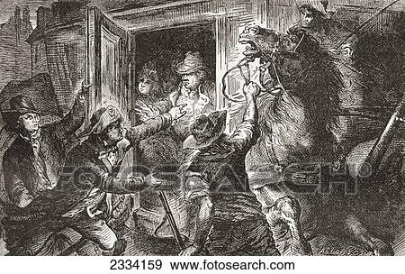 Stock Photo - The Detention Of Louis Xvi At Varennes, France In 1791. From Nuestro Siglo, Published 1883.. Fotosearch