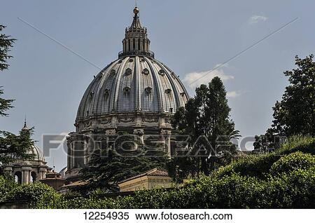 The Dome of St. Peter's Basilica; Vatican City, Italy View Large Photo Image Stock Photography - The Dome of St. Peter's Basilica; Vatican City, Italy. Fotosearch