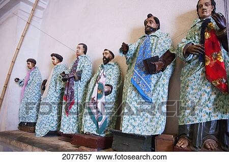 Stock Photo - The Dressed Statues Of The Saints In The Santiago Ap. Fotosearch