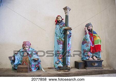 Stock Photo - The Dressed Statues Of The Saints In The Santiago Ap. Fotosearch
