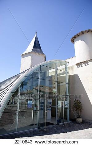 Stock Image - The Earnest Cognac museum in the Harbour town of St Martin de Re, Ile De Re, France. Fotosearch