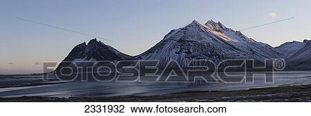 Stock Image - The East Coast Of Iceland At Sunset; Iceland. Fotosearch
