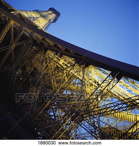 The Eiffel Tower At Dusk. View Large Photo Image Stock Image - The Eiffel Tower At Dusk.. Fotosearch