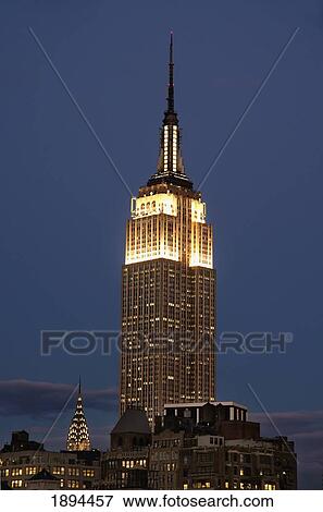 The Empire State Building In Midtown Manhattan With Chrysler Building In Background View Large Photo Image Stock Photo - The Empire State Building In Midtown Manhattan With Chrysler Building In Background. Fotosearch
