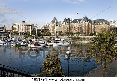 The Empress Hotel From The Waterfront View Large Photo Image Picture - The Empress Hotel From The Waterfront. Fotosearch