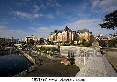 Stock Photo - The Empress Hotel From The Waterfront. Fotosearch