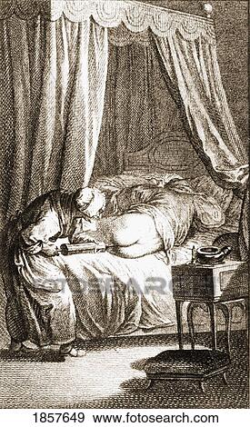 Stock Photo - The Enema, From An 18Th Century Print. From The Book ErzÃƒÆ’Ã‚Â¤hlungen, Ins Deutsche ÃƒÆ’Ã…â€œbertragen V. Theodor Etzel By Jean De Lafontaine (1021-1695) Published 1923.. Fotosearch
