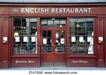 Stock Photo - The English Restaurant In Spitalfields Market, East London, London, Uk. Fotosearch