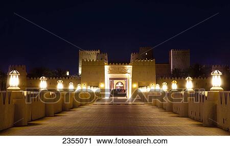 The entrance of the Qasr Al Sarab Desert Resort; Liwa Oasis, Abu Dhabi, United Arab Emirates View Large Photo Image Stock Image - The entrance of the Qasr Al Sarab Desert Resort; Liwa Oasis, Abu Dhabi, United Arab Emirates. Fotosearch