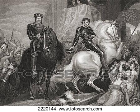 Picture - The Entry Of Richard Ii And Bolingbroke Into London, After The Painting By James Northcote. Richard Ii, 1367. Fotosearch