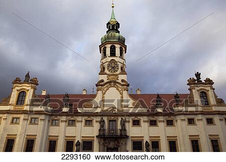 Stock Image - The exterior of the Loreto Church, Prague, Czech Republic, Europe. Fotosearch
