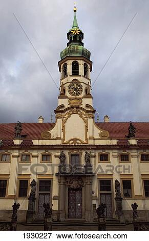 Stock Photo - The exterior of the Loreto Church, Prague, Czech Republic, Europe. Fotosearch