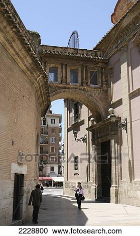 Stock Image - The exterior of Valencia Cathedral, Spain, Europe, EU. Fotosearch